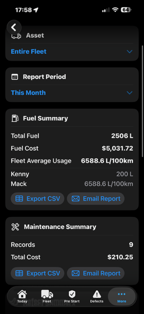 BigRig Ledger reports